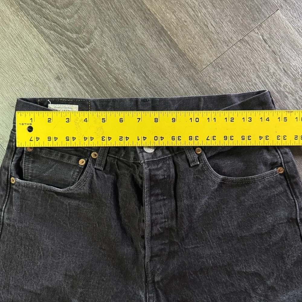 Levis 501 '93 Jeans Mens 32x30 Black Dark Wash Button Fly Straight Denim Pants